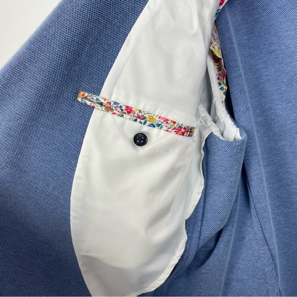 Savile Row Co Light Blue Blazer Two-Button Notch Front & Inside Pockets XXL - Picture 7 of 10